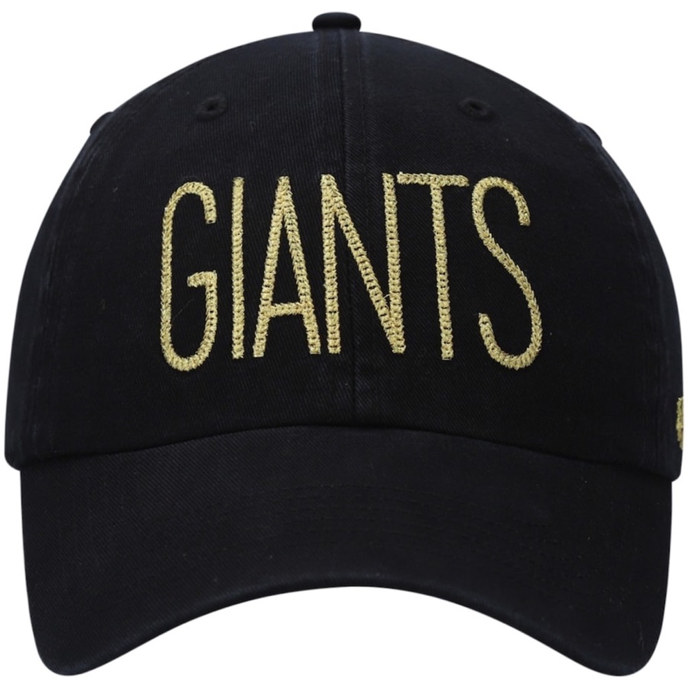 San Francisco Giants Women's  47 Black Shimmer Text Clean Up Adjustable Hat-NWT